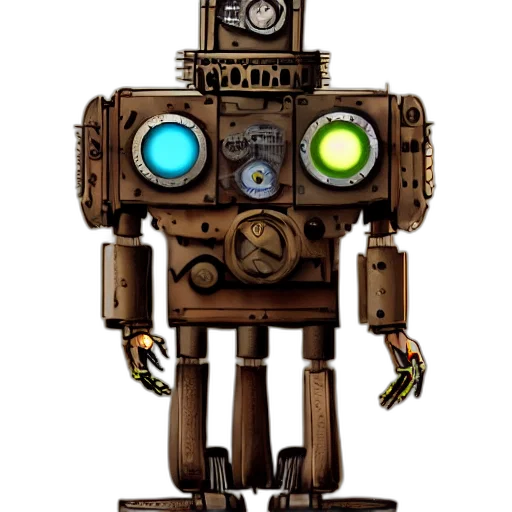robot, staff, animal, concept art transparent PNG cut-out