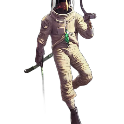 staff, jacket, robot, mask, concept art, pixel art, fantasy art, comic book art transparent PNG cut-out