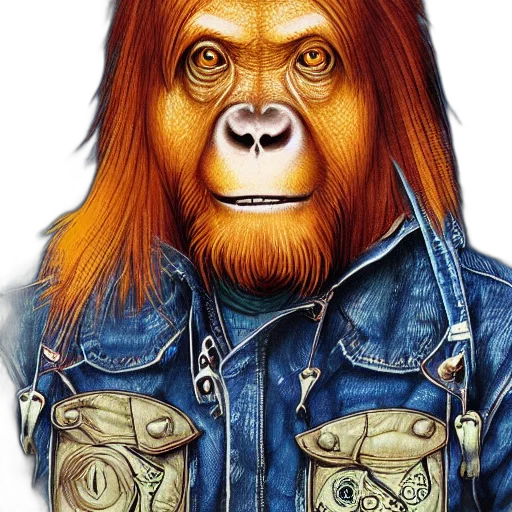animal, jacket, photorealistic, concept art transparent PNG cut-out