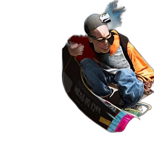 jacket, hat, 3d render, concept art, photorealistic, pixel art, tony, hawk transparent PNG cut-out