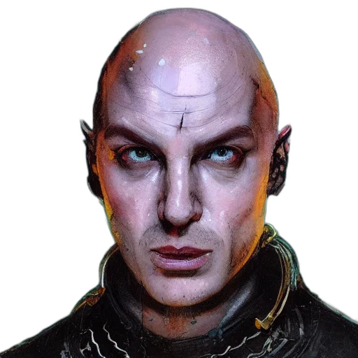face, mask, staff, cyberpunk transparent PNG cut-out