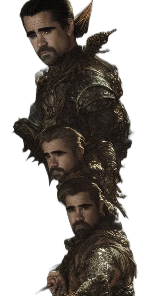 face, dragon, hair, sword transparent PNG cut-out