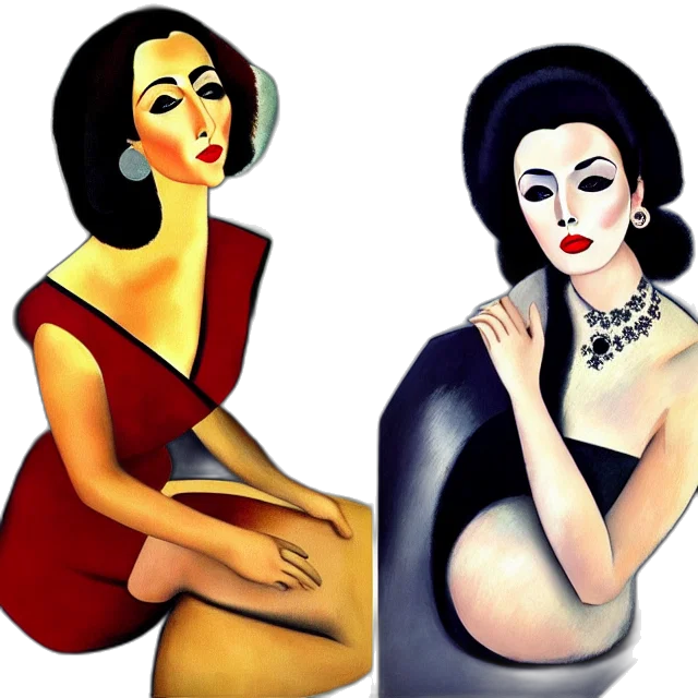 jewelry, dress, oil painting, photorealistic transparent PNG cut-out