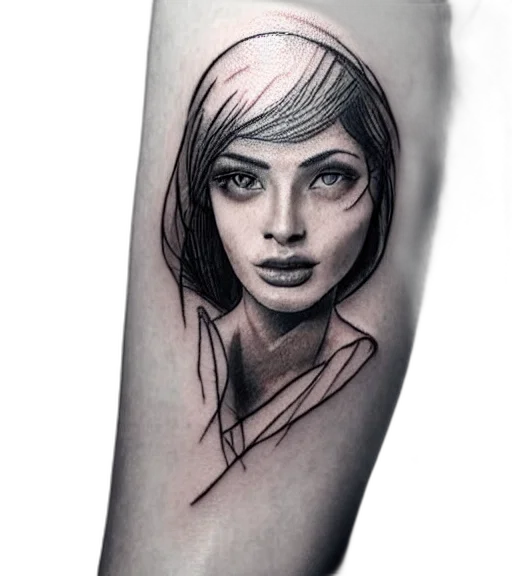 face, photorealistic, comic book art, pencil sketch transparent PNG cut-out