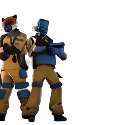 robot, staff, mask, weapon, concept art, 3d render, fire, blue transparent PNG cut-out