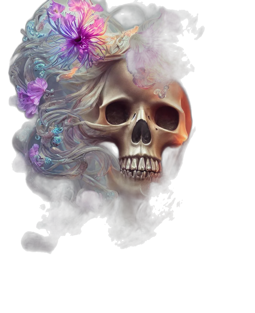 mask, face, crown, flower, fantasy art, concept art, photorealistic, watercolor transparent PNG cut-out
