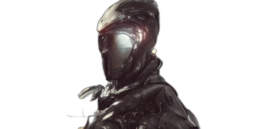 mask, robot, face, jacket, concept art, cyberpunk, comic book art, fantasy art transparent PNG cut-out