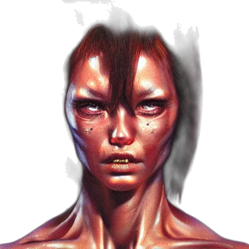 face, mask, creature, concept art transparent PNG cut-out