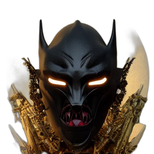mask, dragon, concept art, fantasy art, 3d render, comic book art, vampire, bat transparent PNG cut-out
