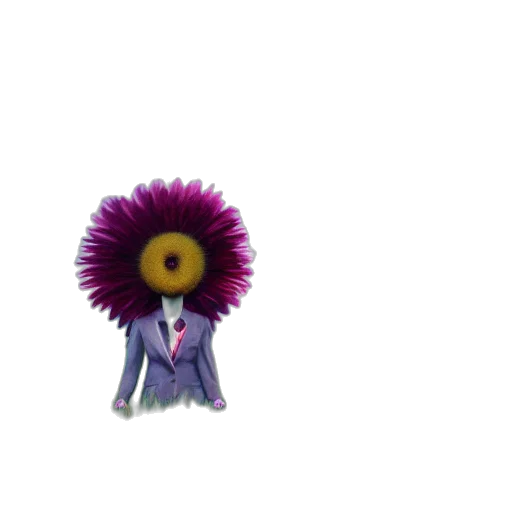 flower, staff, crown, robot, 3d render, pixel art, concept art, vaporwave transparent PNG cut-out