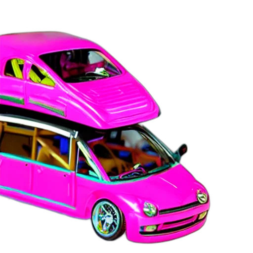 car, 3d render, vaporwave, concept art transparent PNG cut-out