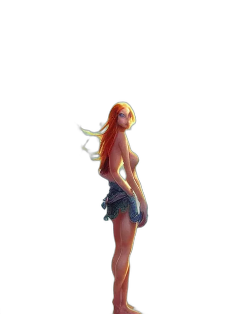 dress, staff, weapon, creature, concept art, 3d render, fantasy art, pixel art transparent PNG cut-out