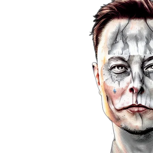 face, mask, comic book art, watercolor transparent PNG cut-out