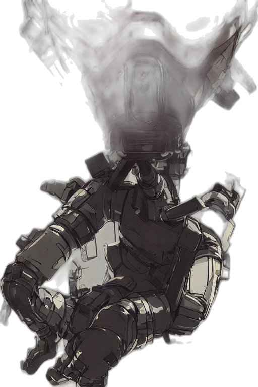 robot, mask, weapon, creature transparent PNG cut-out