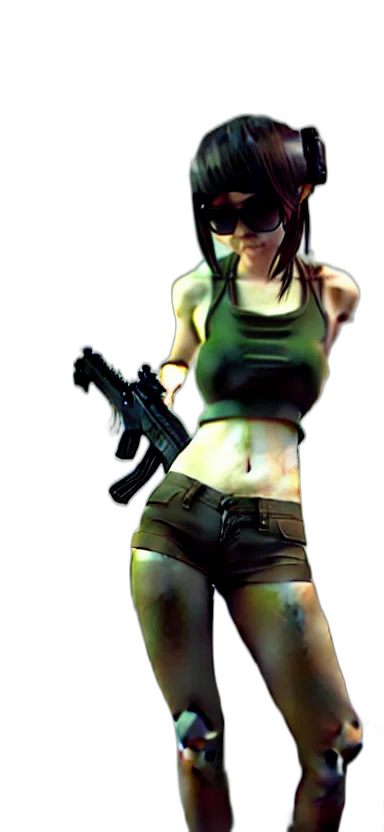weapon, concept art, 3d render, comic book art transparent PNG cut-out