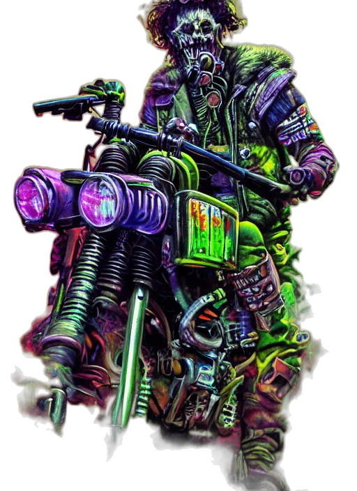 weapon, robot, staff, jacket transparent PNG cut-out
