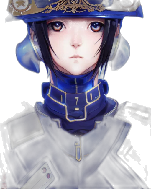 robot, face, hat, staff transparent PNG cut-out