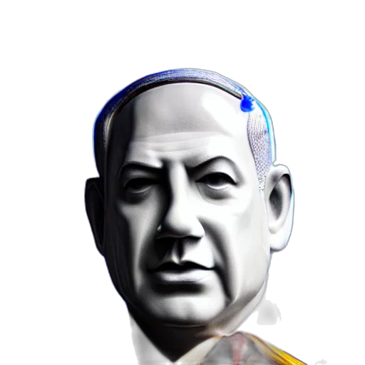 face, robot, staff, photorealistic, cartoon, 3d render, concept art, giant transparent PNG cut-out