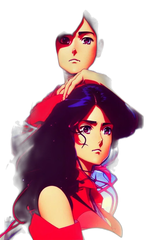 face, crown, mask, anime, comic book art, concept art, watercolor, fire transparent PNG cut-out