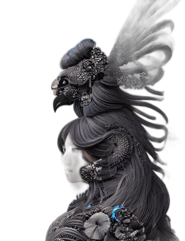 dragon, mask, creature, dress transparent PNG cut-out
