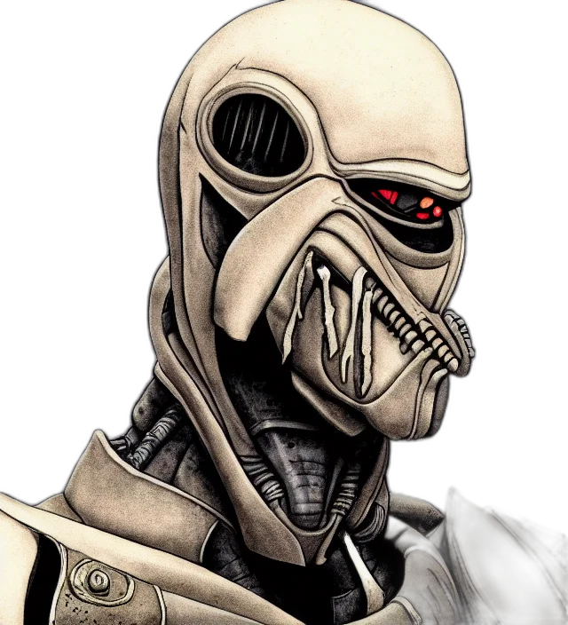 mask, robot, face, concept art transparent PNG cut-out