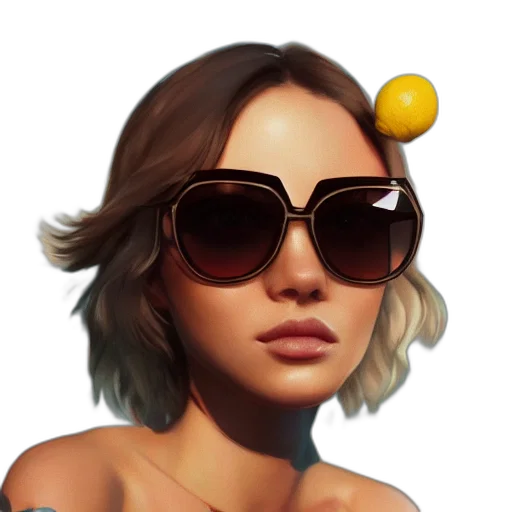 face, staff, jewelry, photorealistic transparent PNG cut-out