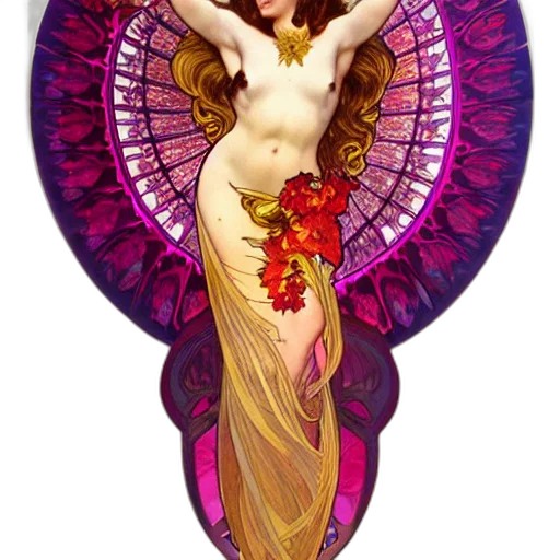 fantasy art, concept art, pixel art, beautiful, orchid, phoenix, angel, woman transparent PNG cut-out