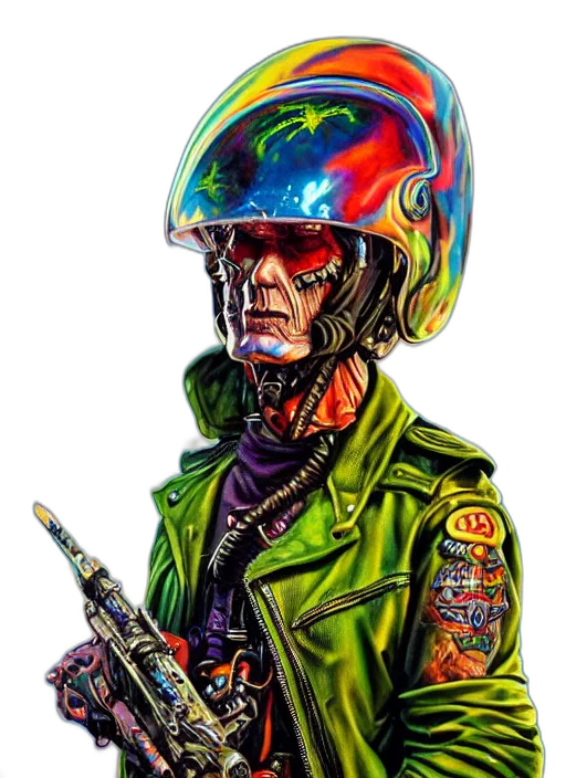 jacket, robot, staff, face transparent PNG cut-out