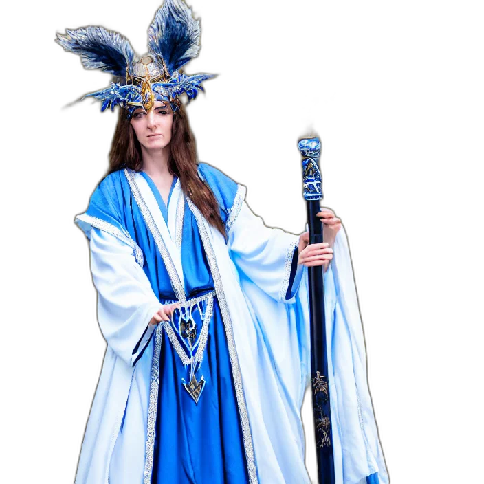 staff, sword, umbrella, dress transparent PNG cut-out