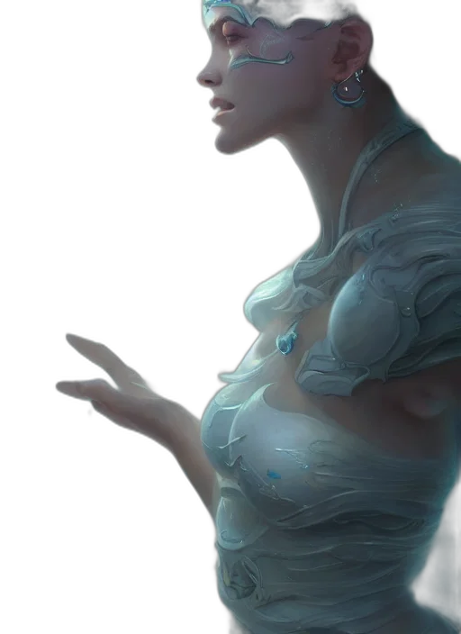 dress, jewelry, crown, face, concept art, fantasy art, photorealistic, 3d render transparent PNG cut-out
