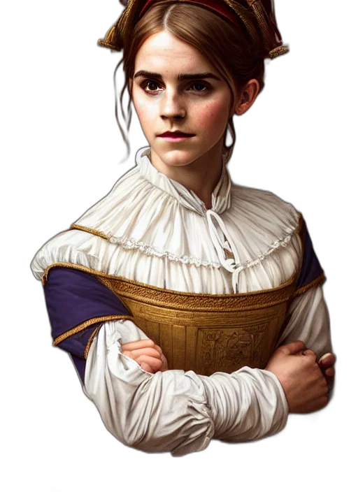 face, dress, crown, staff, fantasy art, photorealistic, concept art, pixel art transparent PNG cut-out