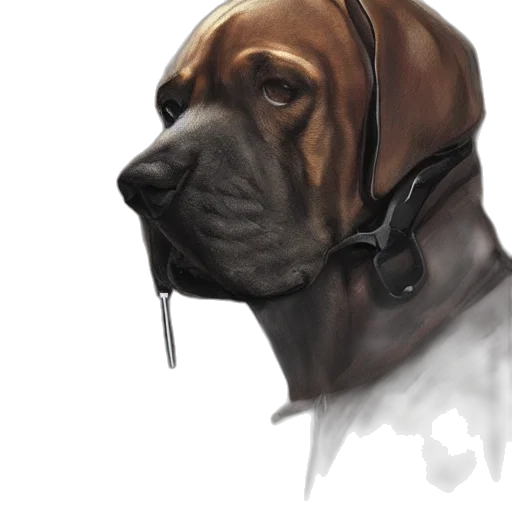 face, animal, photorealistic, watercolor transparent PNG cut-out