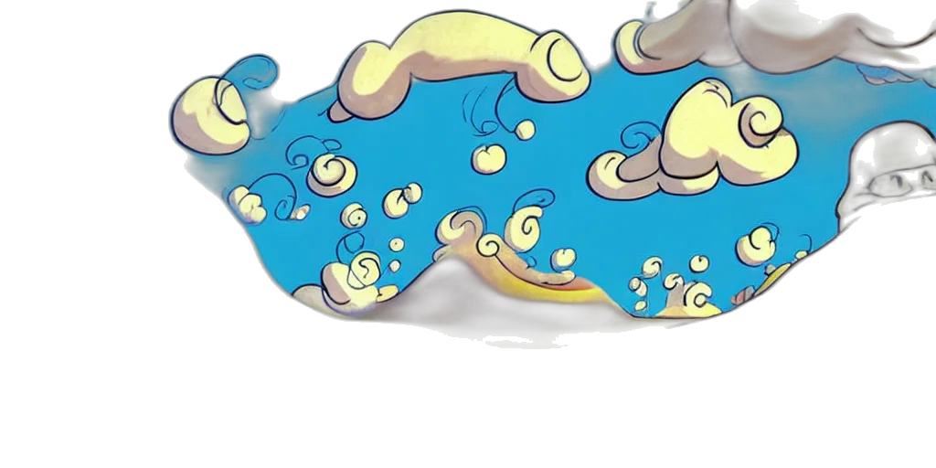 umbrella, concept art, cartoon, 3d render transparent PNG cut-out