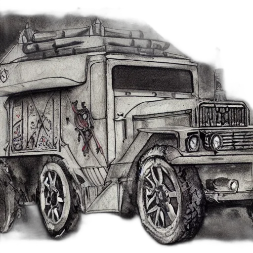 car, weapon, concept art, pencil sketch transparent PNG cut-out