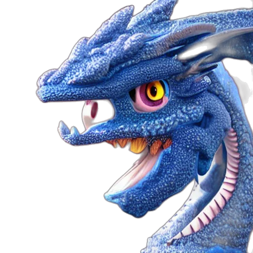dragon, 3d render, concept art, photorealistic transparent PNG cut-out