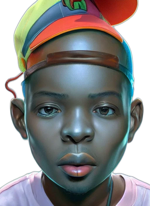 face, hat, crown, mask, photorealistic, 3d render, concept art, fantasy art transparent PNG cut-out