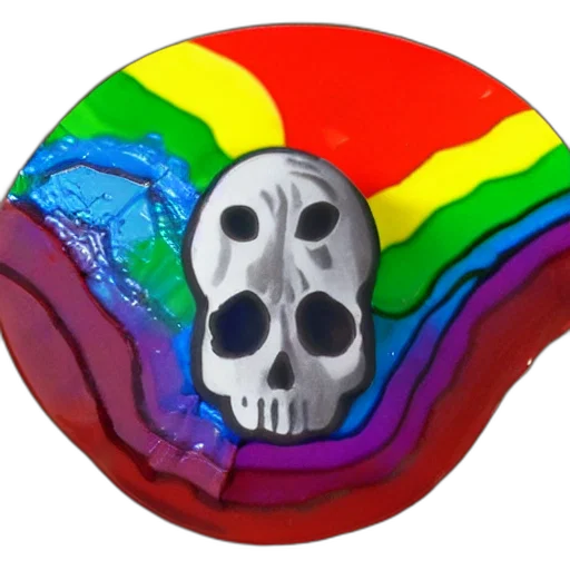 mask, jewelry, umbrella, crown, colorful, triangle, skull, jelly transparent PNG cut-out