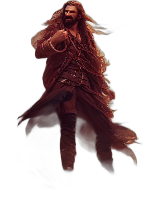 dragon, creature, dress, staff transparent PNG cut-out