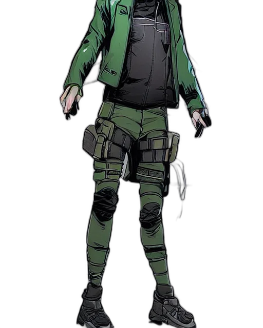 jacket, weapon, staff, concept art transparent PNG cut-out