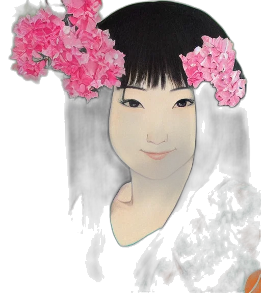 flower, face, mask, photorealistic transparent PNG cut-out
