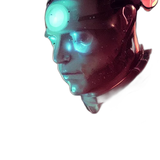 robot, face, mask, creature transparent PNG cut-out