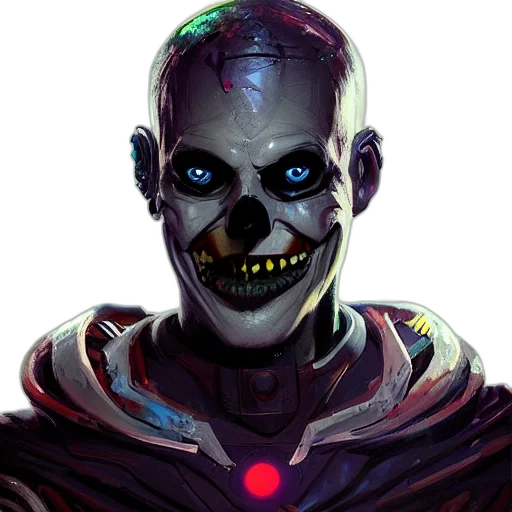 face, mask, robot, staff transparent PNG cut-out