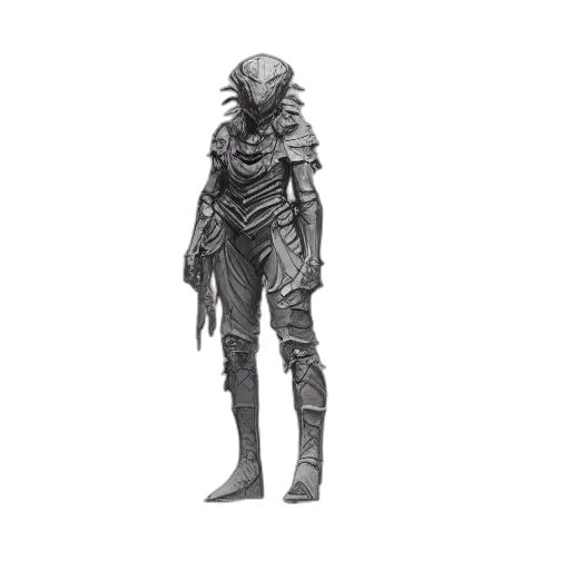 creature, staff, mask, robot transparent PNG cut-out