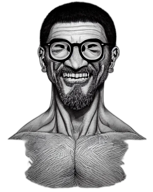 face, jacket, staff, animal, comic book art, cartoon, photorealistic, concept art transparent PNG cut-out