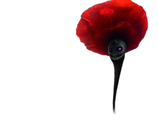 flower, hat, creature, hair transparent PNG cut-out
