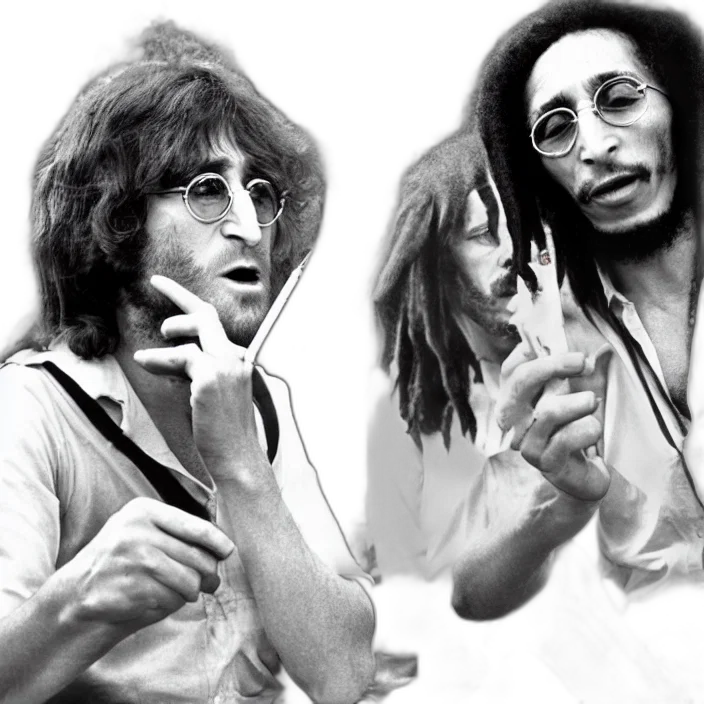 john, lennon, smoking, joint transparent PNG cut-out