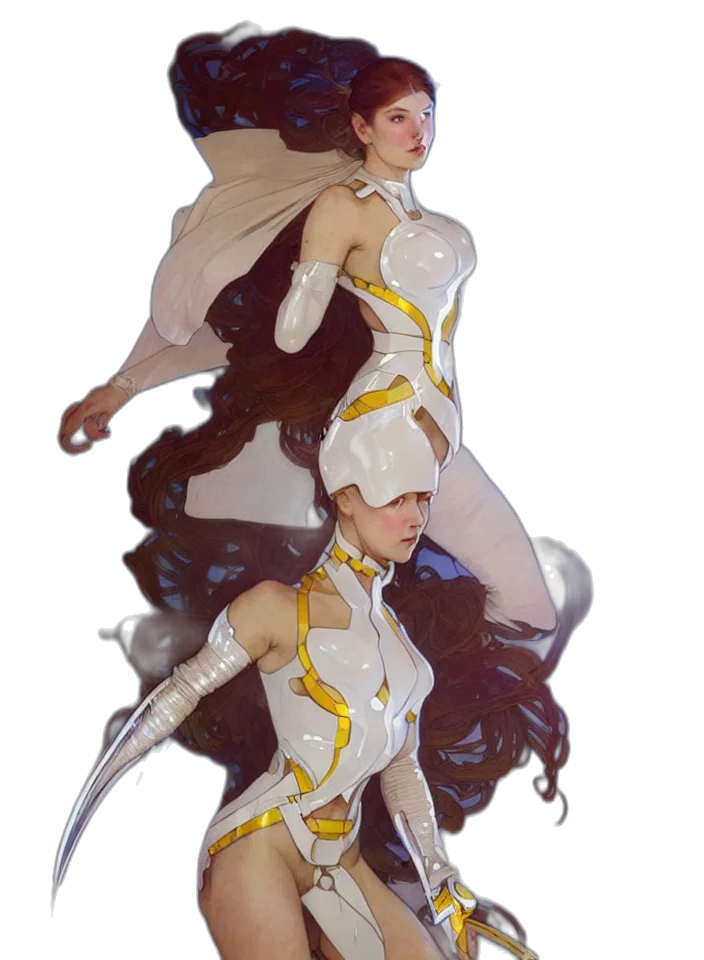 sword, staff, dress, crown, concept art, fantasy art, comic book art, 3d render transparent PNG cut-out