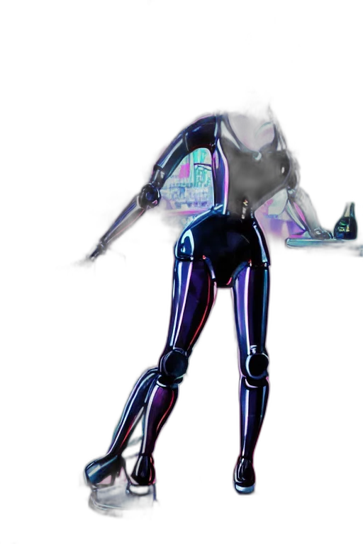 robot, jacket, weapon, creature transparent PNG cut-out