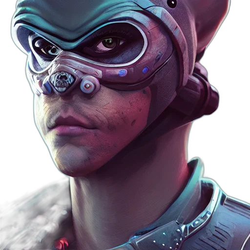 mask, face, robot, creature transparent PNG cut-out