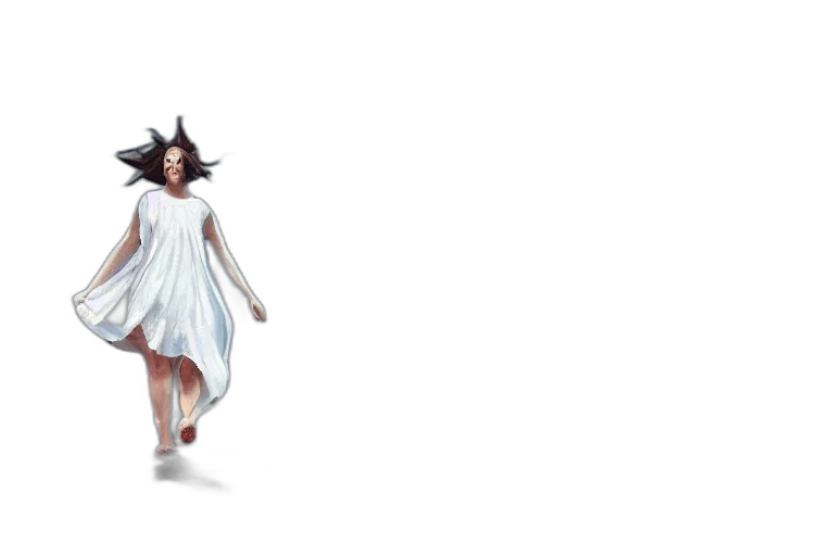 dress, hair, creature, concept art, 3d render, fantasy art, photorealistic, outer space transparent PNG cut-out